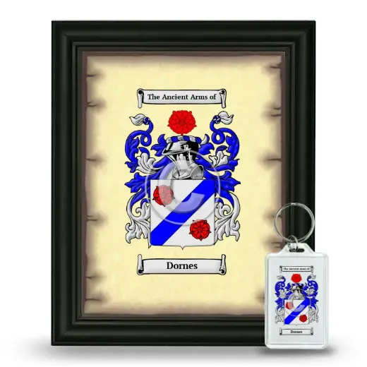 Dornes Framed Coat of Arms and Keychain - Black