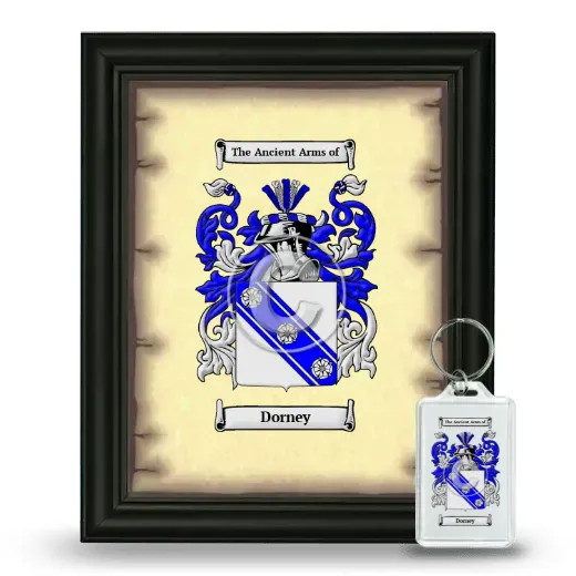 Dorney Framed Coat of Arms and Keychain - Black