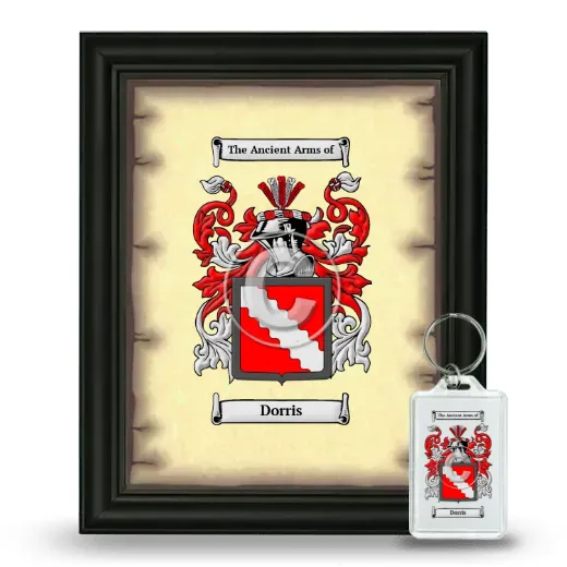 Dorris Framed Coat of Arms and Keychain - Black