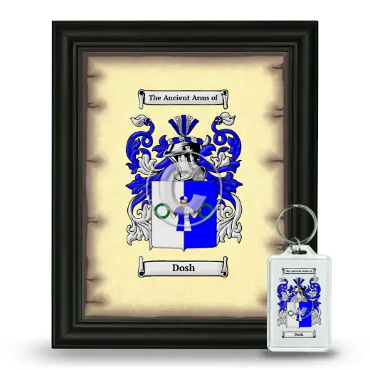 Dosh Framed Coat of Arms and Keychain - Black