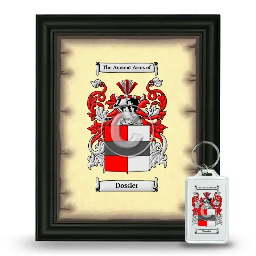 Dossier Framed Coat of Arms and Keychain - Black