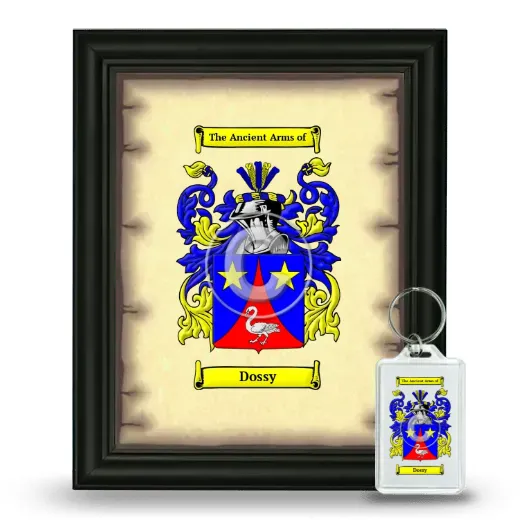 Dossy Framed Coat of Arms and Keychain - Black