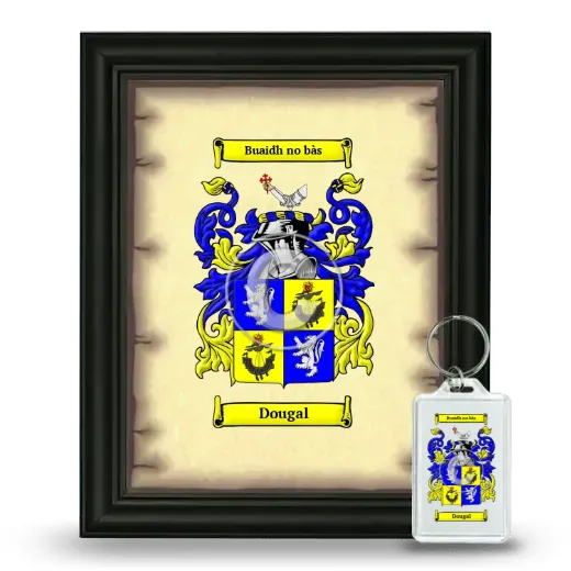 Dougal Framed Coat of Arms and Keychain - Black