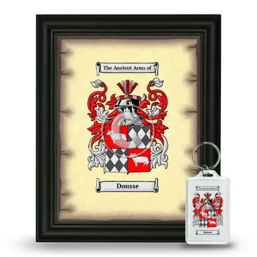 Dousse Framed Coat of Arms and Keychain - Black