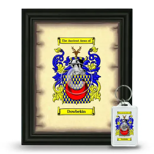 Dowbekin Framed Coat of Arms and Keychain - Black