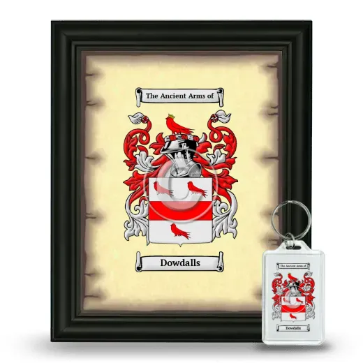 Dowdalls Framed Coat of Arms and Keychain - Black