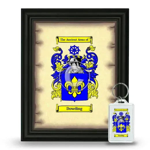 Dowding Framed Coat of Arms and Keychain - Black