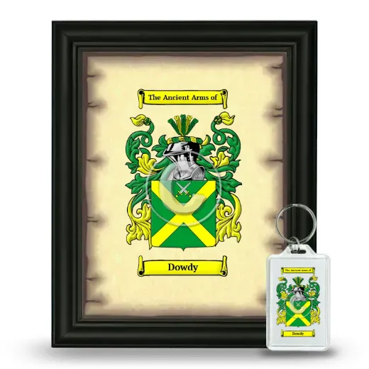 Dowdy Framed Coat of Arms and Keychain - Black
