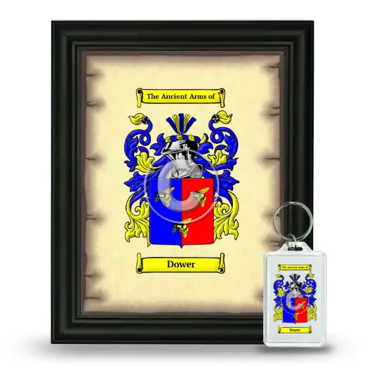 Dower Framed Coat of Arms and Keychain - Black