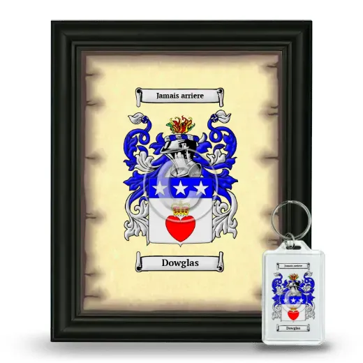 Dowglas Framed Coat of Arms and Keychain - Black