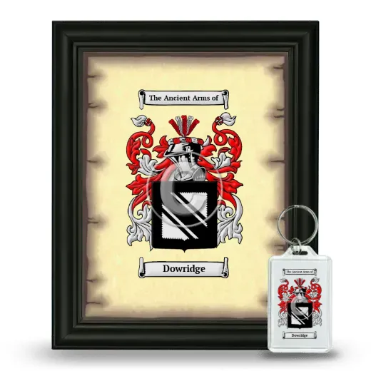 Dowridge Framed Coat of Arms and Keychain - Black