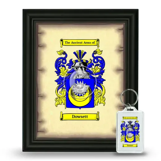 Dowsett Framed Coat of Arms and Keychain - Black