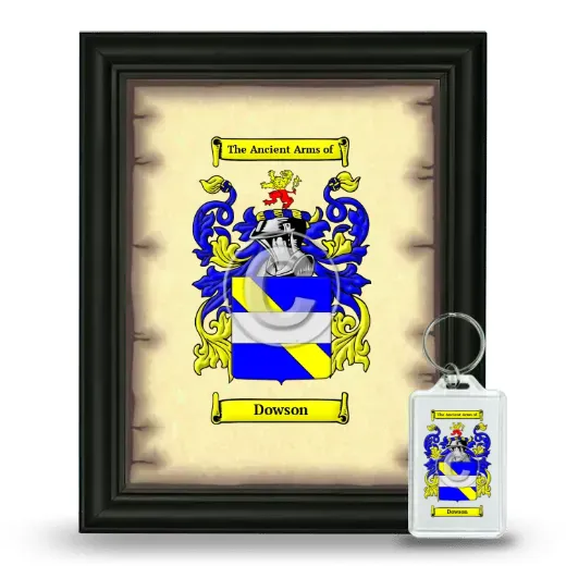Dowson Framed Coat of Arms and Keychain - Black