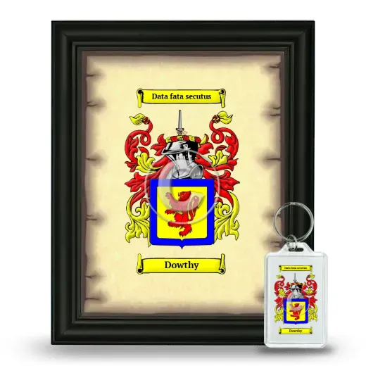 Dowthy Framed Coat of Arms and Keychain - Black