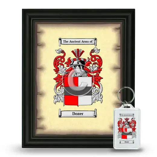 Dozer Framed Coat of Arms and Keychain - Black