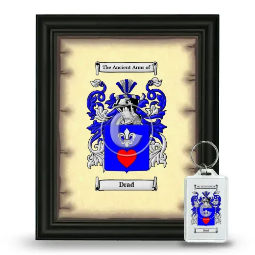 Drad Framed Coat of Arms and Keychain - Black