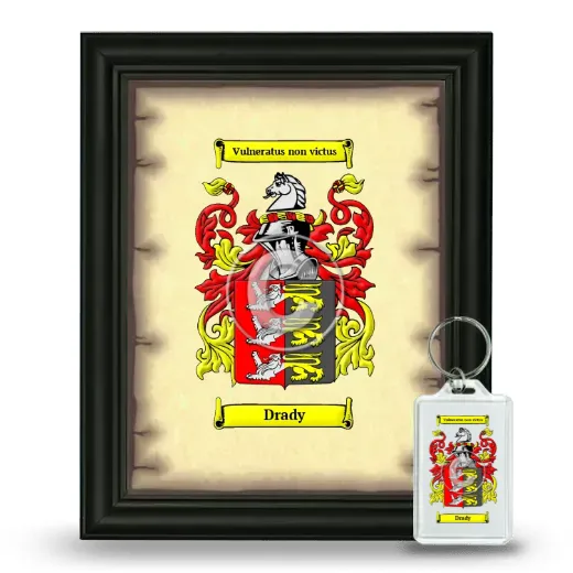 Drady Framed Coat of Arms and Keychain - Black
