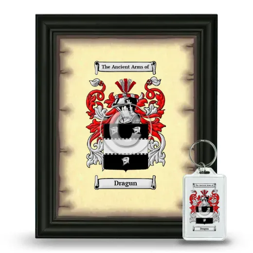 Dragun Framed Coat of Arms and Keychain - Black