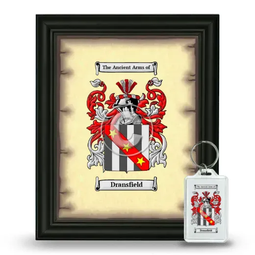 Dransfield Framed Coat of Arms and Keychain - Black