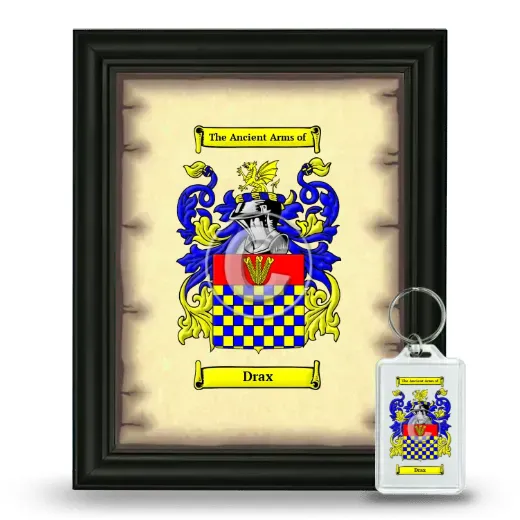 Drax Framed Coat of Arms and Keychain - Black