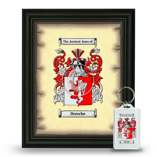 Dresche Framed Coat of Arms and Keychain - Black