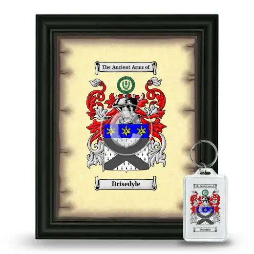 Drisedyle Framed Coat of Arms and Keychain - Black