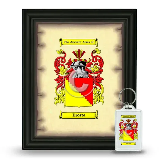 Droste Framed Coat of Arms and Keychain - Black