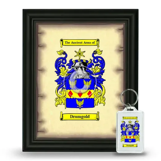 Drumgold Framed Coat of Arms and Keychain - Black
