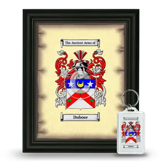 Dubose Framed Coat of Arms and Keychain - Black