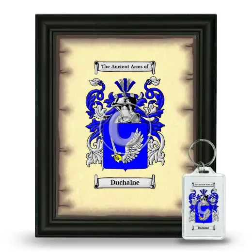 Duchaine Framed Coat of Arms and Keychain - Black