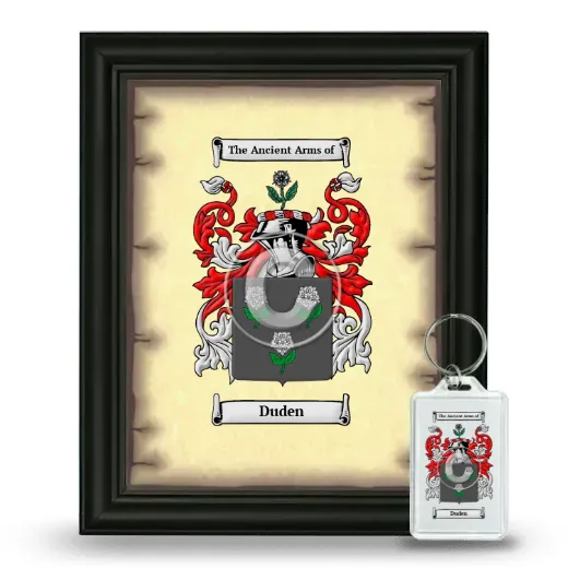Duden Framed Coat of Arms and Keychain - Black