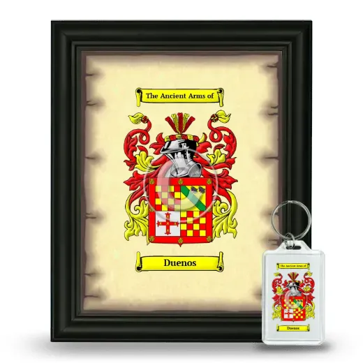 Duenos Framed Coat of Arms and Keychain - Black