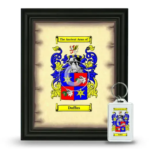 Duffus Framed Coat of Arms and Keychain - Black