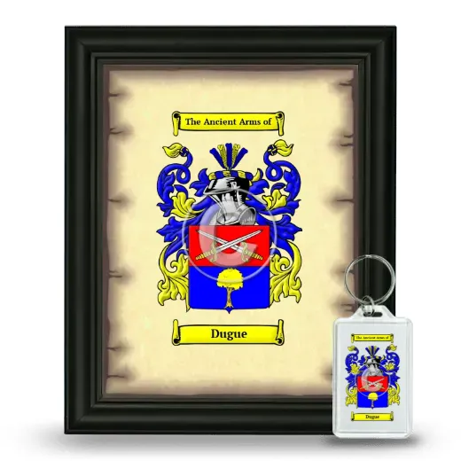 Dugue Framed Coat of Arms and Keychain - Black