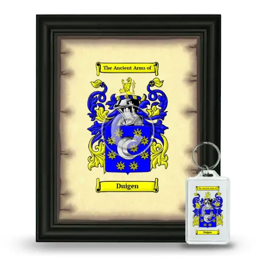 Duigen Framed Coat of Arms and Keychain - Black