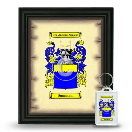 Dummam Framed Coat of Arms and Keychain - Black