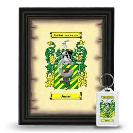 Dunan Framed Coat of Arms and Keychain - Black