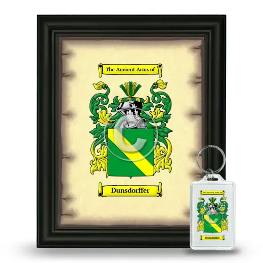 Dunsdorffer Framed Coat of Arms and Keychain - Black
