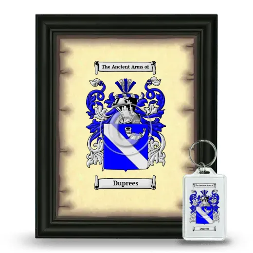 Duprees Framed Coat of Arms and Keychain - Black