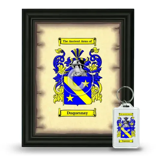 Duquesnay Framed Coat of Arms and Keychain - Black