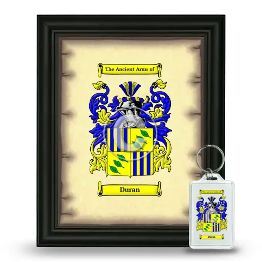 Duran Framed Coat of Arms and Keychain - Black