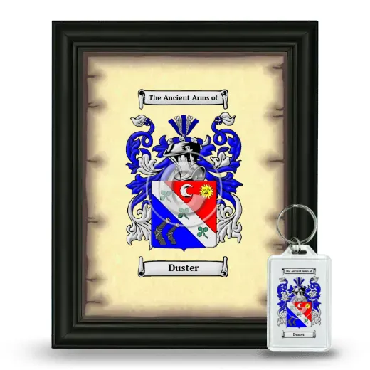 Duster Framed Coat of Arms and Keychain - Black