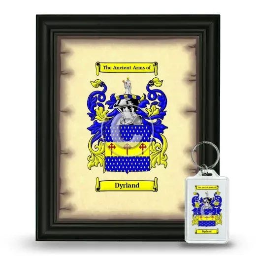 Dyrland Framed Coat of Arms and Keychain - Black