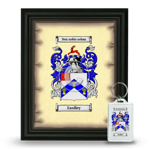 Eardley Framed Coat of Arms and Keychain - Black