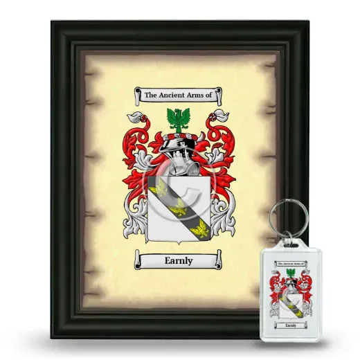 Earnly Framed Coat of Arms and Keychain - Black