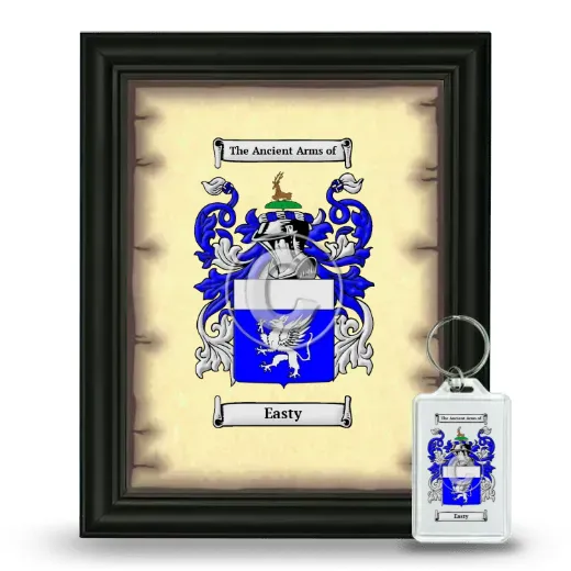 Easty Framed Coat of Arms and Keychain - Black