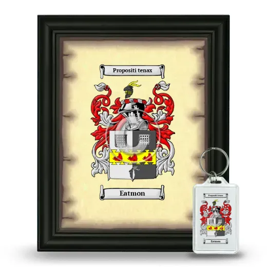 Eatmon Framed Coat of Arms and Keychain - Black