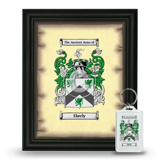 Eberly Framed Coat of Arms and Keychain - Black