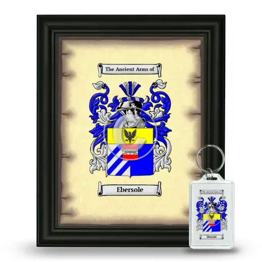 Ebersole Framed Coat of Arms and Keychain - Black