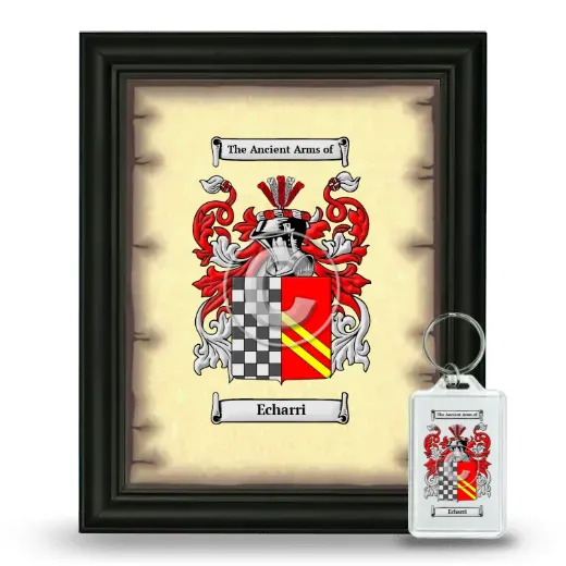 Echarri Framed Coat of Arms and Keychain - Black